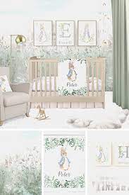 A Gender Neutral Peter Rabbit Nursery Alphadorable Custom Nursery Art And Decor Baby Room Decor Neutral Baby Girl Nursery Room Nursery Baby Room