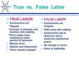 We talked about this one. True And False Labor