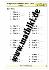 Kostenlose mathematik arbeitsblätter zum ausdrucken für dritte klasse grundschule. Klasse 4 Addition Subtraktion Multiplikation Division Bis 1 Million Mathiki De