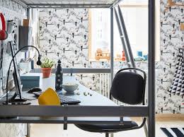 Check spelling or type a new query. Svarta Loft Bed Frame With Desk Top Silver Colour Ikea
