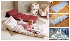 How to create french mattress cushion. Diy Simple Roll Up Pillow Bed Floor Cushion
