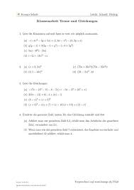 Klassenarbeit Terme Und Gleichungen Arbeitsblatt 3749 In 2020 Gleichungen Klassenarbeiten Erste Klasse