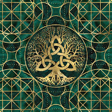 Tree Of Life With Triquetra Malachite And Gold Digital Art By Creativemotions A graphical representation of the words that rhyme with triquetra. tree of life with triquetra malachite and gold by creativemotions