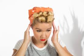 Curl a damp piece of hair beginning at the end and working up toward the. How To Make Pin Curls Like Rosie The Riveter
