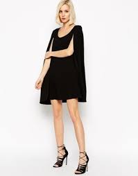 Enlarge Lavish Alice Cape Shift Dress Fashion Little Black Dress Cute Black Dress