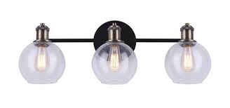 The prospect vanity light collection references a familiar silhouette with its traditional structure and a modern, updated finish in dramatic matte black. Patriot Lighting Karris Matte Black Gold 3 Light Vanity Light At Menards