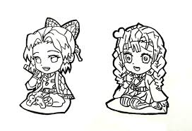 On the coloring pages you will find your favorite characters from the anime demon slayer: Shinobu Kochou Coloring Pages 60 Free Coloring Pages