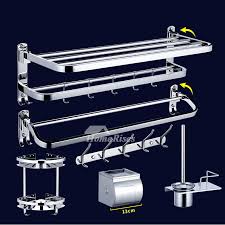 What should i put in my bathroom vanity? Chrome Bathroom Accessories Set Silver Stainless Steel