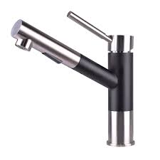 Kitchen sink mixer faucet pull out sparyer tap single handle chrome brass. Black Stainless Steel Kitchen Faucet With Pull Out Sprayer Stainless Steel Faucets