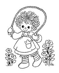 Raggedy Ann Playing Rope In Raggedy Ann And Andy Coloring Page Netart In 2020 Vintage Coloring Books Raggedy Ann And Andy Coloring Books