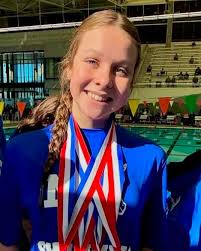 💙🏊‍♀️ Fynn Minus and Scout House are headed to the Class 5A state  swimming and diving meet. Minus qualified in both the 100-yard butterfly  and 100-yard breaststroke, while House earned her spot