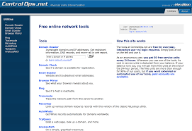 Centralops Net The Tools At Centralops Net Are Free For Everyday Interactive Use No Login Required Simply Pick A Online Networking Network Tools Site Words