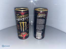 The monster 16 ounce can have 160 grams of caffeine along with 56 grams of carbohydrates, whereas in a red bull has 160 grams of caffeine as well as 54 grams of sugar. Monster Espresso Energy Drink 250 Ml Beverages Official Archives Of Merkandi Merkandi Com Merkandi B2b
