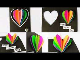 Open the card and repeat, attaching the other side of the flower stack to the inside of the card. Beautiful Mothers Day Greeting Card Mothers Day Card Ideas Step By Step Diy Paper C In 2021 Mother S Day Greeting Cards Mothers Day Crafts Paper Crafts Diy