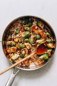 While the sprouts are steaming, make the honey garlic sauce: Honey Mustard Roasted Brussels Sprouts Minimalist Baker Recipes