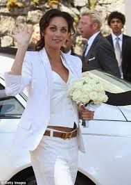 Steal That Style Borris Becker And Lilly Kerssenberg Women Suits Wedding Lesbian Wedding Attire White Wedding Suit