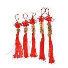 Chinese scrolls with hieroglyphs and knot lucky charm amulet. Praying For Safety With Traditional Chinese Lucky Knot Ancient Chinese Five Emperor Copper Coins Brass Wu Lou Gourd Frienda Chinese Feng Shui Ornaments Set For Wealth And Success Home Kitchen Home