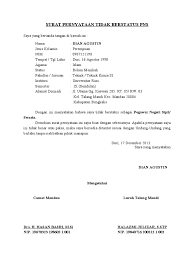 Sifat dari surat pernyataan kerja adalah mengikat pihak terkait dengan pekerjaannya, misalkan tidak mengundurkan diri, siap ditempatkan. Surat Pernyataan Tidak Pns