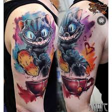 Crazy Cheshire Cat Tattoo Best Tattoo Ideas Gallery Cool Tattoos Tattoos Cat Tattoo