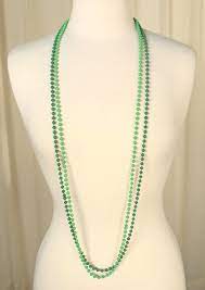 Long Green Bead Necklaces Beaded Necklace Green Beaded Necklace Green Bead