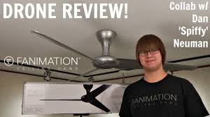 This ceiling fan is damp rated for use inside or out and includes a handheld remote control. Product Review Fanimation Drone Ceiling Fan Collab W Dan Spiffy Ne Ceiling Fan Fanimation Fanimation Ceiling Fan