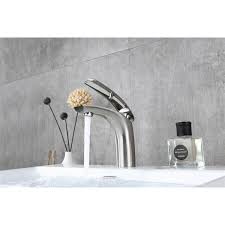 Faucet finishes in the bathroom are similar to those used in current kitchen designs, with brushed. Sera Bathroom Vanity Faucet Studio Brushed Nickel Stdobn Rona