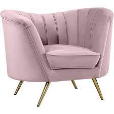 Maybe you would like to learn more about one of these? Meridian Furniture Margo Velvet Accent Chair In Pink And Gold 622pink C