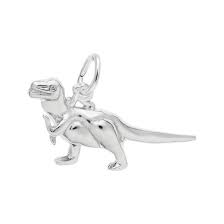 Sterling Silver Tyrannosaurus Rex Dinosaur 3D Charm