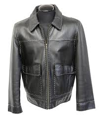 Store Sample Mens Designer Parasuco Leather Jacket Size