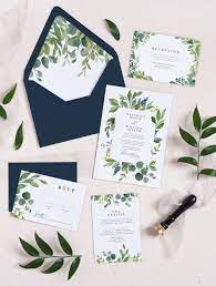 Eucalyptus Wedding Invitation Watercolor Wedding Invitation Greenery Wedding Invitation Printed Green Wedding Invites Eucalyptus Wedding Invitation Green Wedding Invitations Country Wedding Invitations