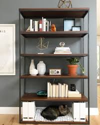 Styled Secrets For Arranging Rooms From Tabletops To Bookshelves Archive Walnut 77 H Wide Bookcase Bookcase Decor Bookshelves In Living Room Wide Bookcase