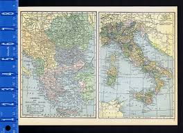 Located in the middle of the mediterranean sea and traversed along its length by the apennines, italy has a largely temperate seasonal climate. Italy Greece Ancient States Switzerland Sweden Norway 1919 Map Print Ebay