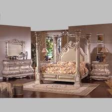 Royal French Bombay Queen Bedroom Group Antique Cream Canopy Bedroom Sets Luxury Bedroom Sets Queen Bedroom Furniture