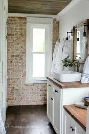 20 White Brick Wall Ideas To Change Your Room Look Great With Images Modern Farmhouse Bathroom Farmhouse Bathroom Decor New Homes