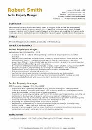 The responsibilities and duties will differ from job to job and may include all or part of those duties outlined. Senior Property Manager Resume Samples Qwikresume