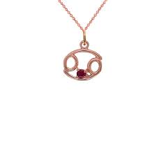 Her grandmother harriet weisz, who has been making jewelry. Cancer Zodiac July Birthstone Genuine Ruby Pendant Necklace In Solid Takar Jewelry