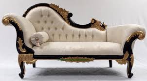 Black And Gold Couch Black And Gold Frame Chaise Longue With Ivory Cream Fabric Chaise Furniture Old World Furniture