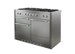 The Stainless Steel Finish Available On All Mercury Range Cookers Is Stunning On The 1200 Dual Fuel Giving It Dual Fuel Range Cookers Range Cooker Double Oven
