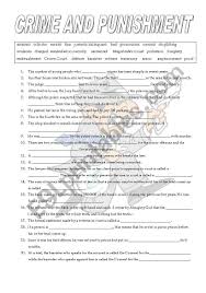 Crime And Punishment Worksheet Vocabulary Skills Crime Vocabulary Exercises