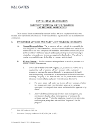 A fund manager is responsible for implementing a fund's investment strategy and managing its trading activities. Http Www Klgates Com Files Upload Dc Im 02 Contractual Relationships Pdf