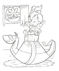 Coloring pages of cute puppies. Pebbles Flintstones Coloring Pages