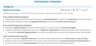 writing an impeccable big data resume