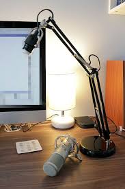 Adjustable Desktop Microphone Boom On A Budget Ikea Hackers Adjustable Desktop Ikea Desk Lamp Ikea Forsa Lamp
