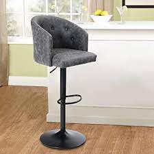 Chair heights are typically divided into categories the ideal counter and bar stool height is calculated in the same way as standard dining chair heights. Buy Maison Swivel Bar Stool With Back For Kitchen Counter Height Adjustable Counter Height Barstool Chair With Ergonomic Mid Back For Kitchen Island 300lbs Weight Capacity Grey 1 Stool Mid Back Online In