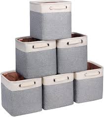 Check spelling or type a new query. Amazon Com Kntiwiwo Cube Storage Bins 10 5 X 10 5 X 10 5 Cloth Baskets For Storage With Handles For Shelf Closet Nursery Office Organizer Set Of 6 Home Kitchen