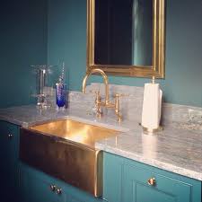 apron front sinks in the bathroom: one