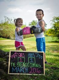 This simple sibling announcement features a chalkboard easel and baby #3. Third Baby Announcement Baby Announcement Idea Third Baby Announcements 3rd Baby Announcement Third Baby
