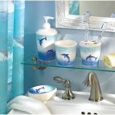 The beautiful complete bathroom sets with the monochrome look that will give an elegant touch to your bathroom decor. Tophatter Dolphin Bathroom Set Dolphin Decor Bathroom Sets Complete Bathroom Sets