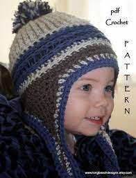 Basic back loop beanie pattern. Crochet Beanie Pattern Ear Flap Crochet Pattern Kids Etsy Crochet Beanie Pattern Crochet Hat Pattern Crochet Hats