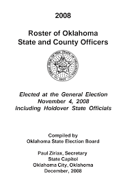 Http Www Ok Gov Elections Documents Roster08 Pdf